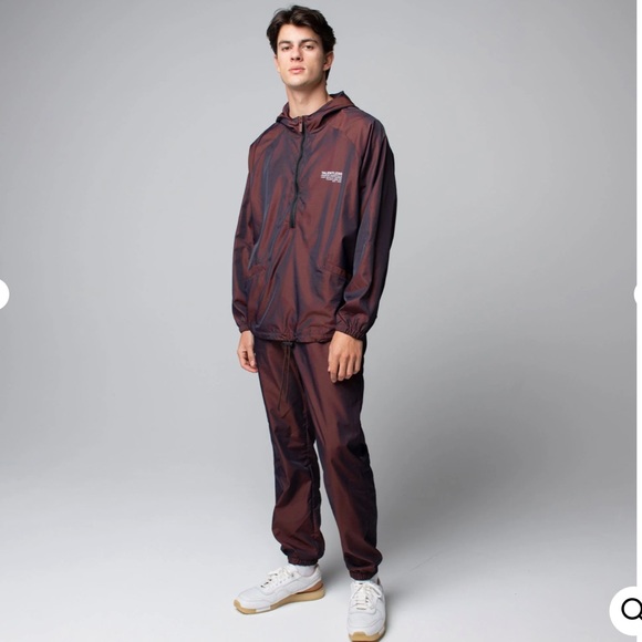 NWT Talentless Reflective Track Pant Joggers Copper Unisex Brown Sweatpants - Picture 7 of 10